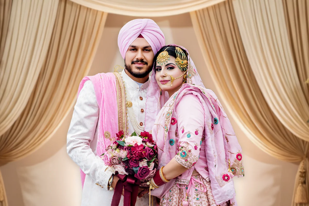 Sikh Anand Karaj wedding ceremony in a Gurdwara