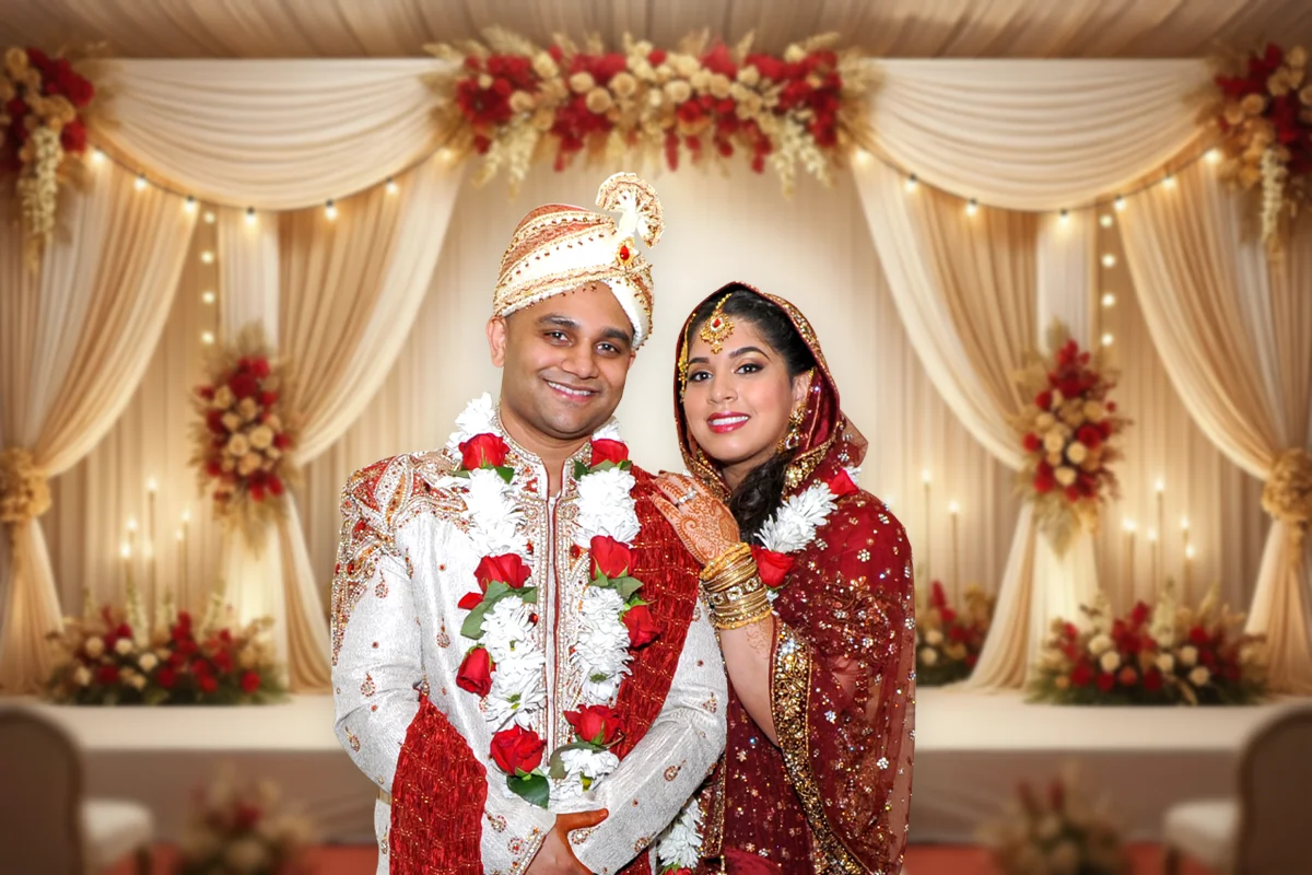 Bangladeshi Muslim wedding couple in New York