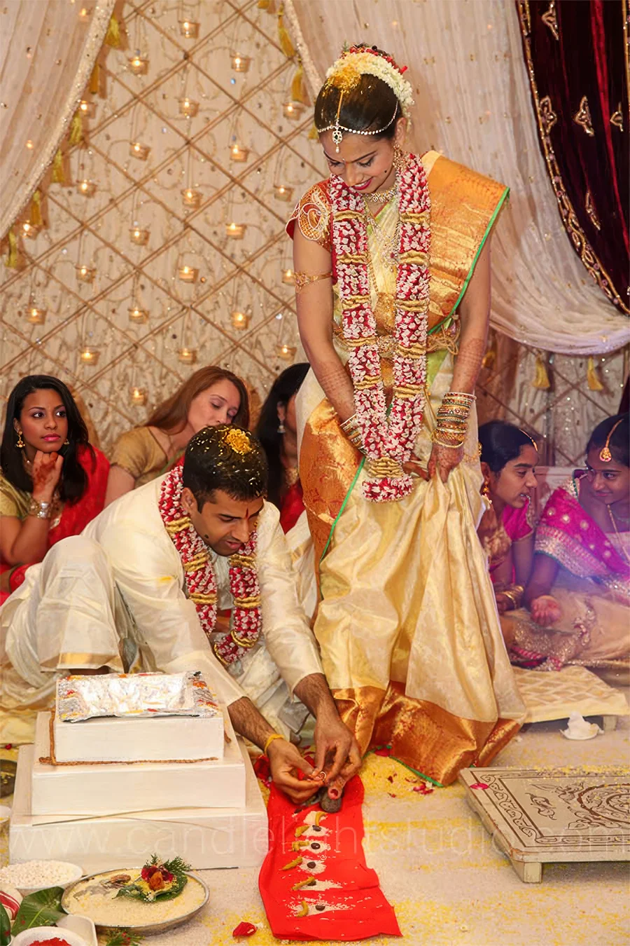 Hindu wedding Saptapadi ceremony