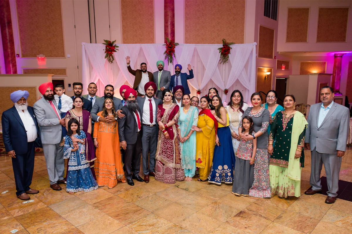 Indian wedding reception dance floor