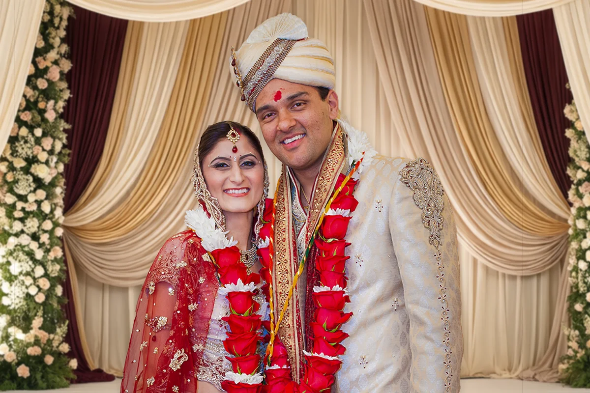 Jersey City Indian wedding couple