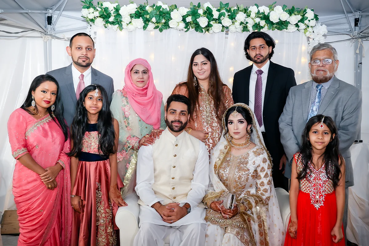 Muslim wedding family portraits