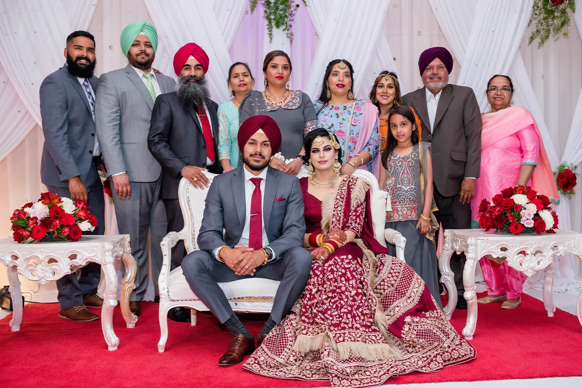 New Jersey Indian wedding family portraits