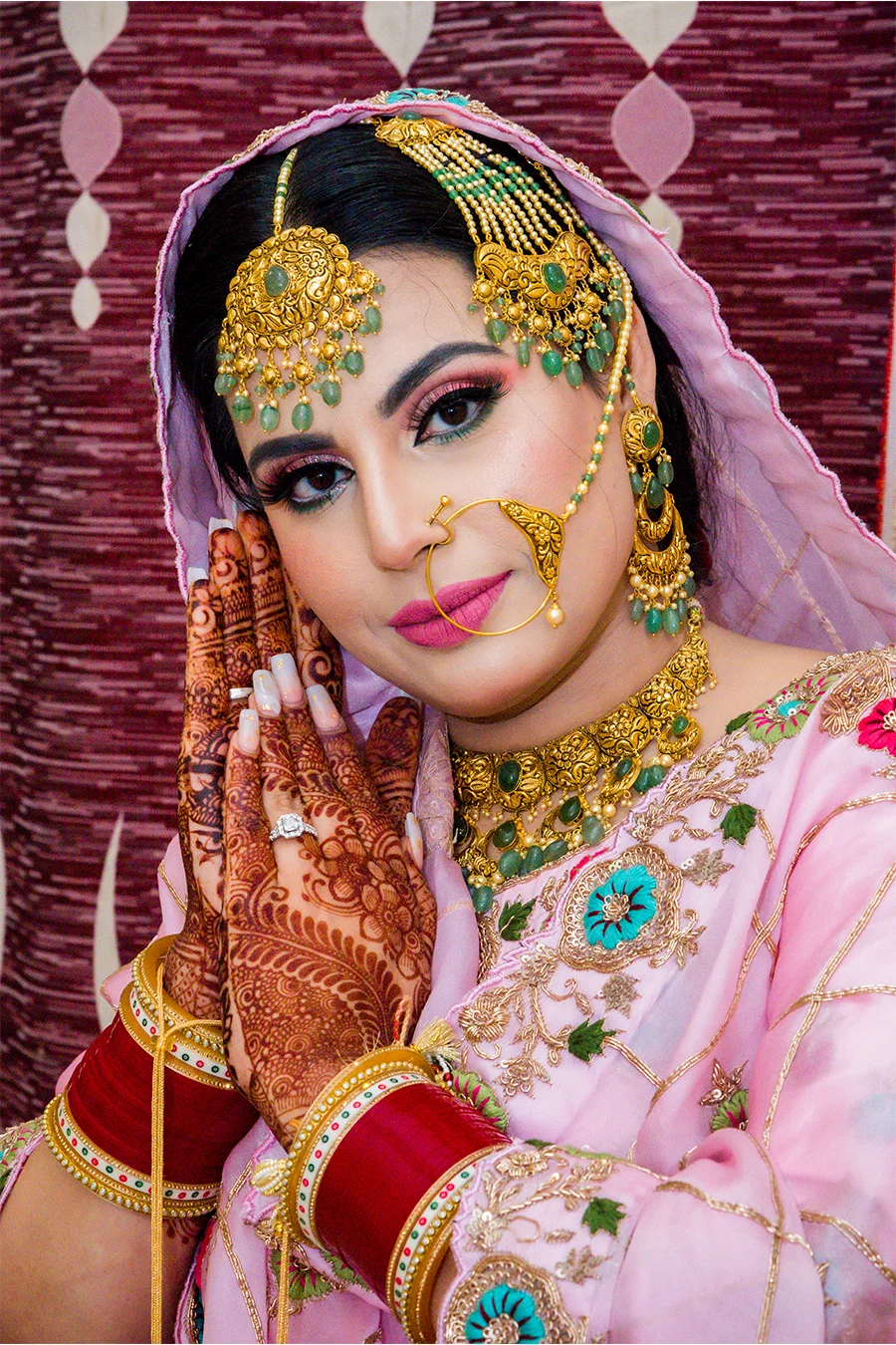 Sikh bride getting ready portrait